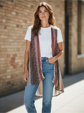 Vanilla Star Multicolor Patterned Vest